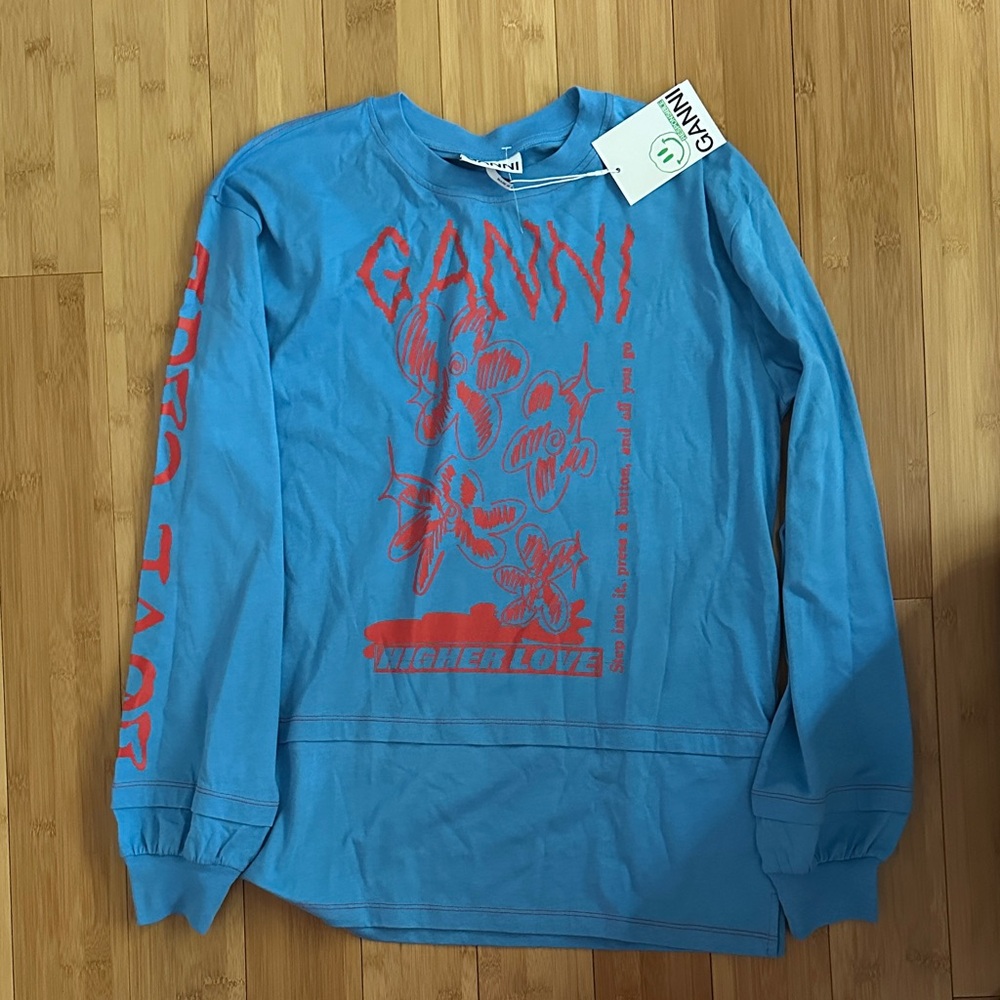 Ganni Blue Long Sleeve